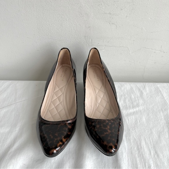 Cole Haan Tali Luxe Tortoise Patent leather Stacked Wedge Shoes - Picture 14 of 14